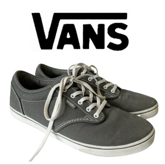 Vans Shoes - VANS Gray & White Off the Wall Women’s Classic Skate Shoes Sneakers Size 9 EUC